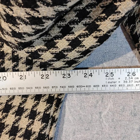 Lily Morgan NWOT Women's Black and Tan Houndstooth Long Sleeve Blazer Size Large - Picture 8 of 9